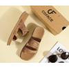image:imageCOFACE Womens Orthotic Cushion Sandals Comfortable Arch Support Walking Slides Fashion Split Toe Summer Vacation Beach Flip Flops For Women Relief Plantar FasciitisKhaki
