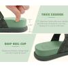 image:imageCOFACE Womens Orthotic Cushion Sandals Comfortable Arch Support Walking Slides Fashion Split Toe Summer Vacation Beach Flip Flops For Women Relief Plantar FasciitisGreen