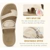 image:imageCOFACE Womens Orthotic Cushion Sandals Comfortable Arch Support Walking Slides Fashion Split Toe Summer Vacation Beach Flip Flops For Women Relief Plantar FasciitisBeige
