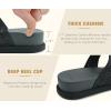 image:imageCOFACE Womens Orthotic Cushion Sandals Comfortable Arch Support Walking Slides Fashion Split Toe Summer Vacation Beach Flip Flops For Women Relief Plantar FasciitisGrey