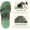 image:imageCOFACE Womens Orthotic Cushion Sandals Comfortable Arch Support Walking Slides Fashion Split Toe Summer Vacation Beach Flip Flops For Women Relief Plantar FasciitisGreen