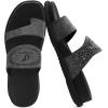 image:imageCOFACE Womens Orthotic Cushion Sandals Comfortable Arch Support Walking Slides Fashion Split Toe Summer Vacation Beach Flip Flops For Women Relief Plantar FasciitisBlack
