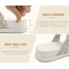 image:imageCOFACE Womens Orthotic Cushion Sandals Comfortable Arch Support Walking Slides Fashion Split Toe Summer Vacation Beach Flip Flops For Women Relief Plantar FasciitisOffwhite