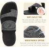 image:imageCOFACE Womens Orthotic Cushion Sandals Comfortable Arch Support Walking Slides Fashion Split Toe Summer Vacation Beach Flip Flops For Women Relief Plantar FasciitisBlack