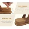 image:imageCOFACE Womens Orthotic Cushion Sandals Comfortable Arch Support Walking Slides Fashion Split Toe Summer Vacation Beach Flip Flops For Women Relief Plantar FasciitisKhaki