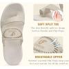 image:imageCOFACE Womens Orthotic Cushion Sandals Comfortable Arch Support Walking Slides Fashion Split Toe Summer Vacation Beach Flip Flops For Women Relief Plantar FasciitisOffwhite