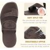 image:imageCOFACE Womens Orthotic Cushion Sandals Comfortable Arch Support Walking Slides Fashion Split Toe Summer Vacation Beach Flip Flops For Women Relief Plantar FasciitisBrown