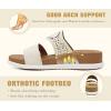 image:imageCOFACE Womens Orthotic Cushion Sandals Comfortable Arch Support Walking Slides Fashion Split Toe Summer Vacation Beach Flip Flops For Women Relief Plantar FasciitisWhite Khaki