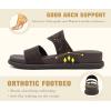 image:imageCOFACE Womens Orthotic Cushion Sandals Comfortable Arch Support Walking Slides Fashion Split Toe Summer Vacation Beach Flip Flops For Women Relief Plantar FasciitisBrown