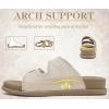 image:imageCOFACE Womens Sandals Classy Buckles Cloud Cushioned Casual Slides Size 612Beige