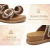 image:imageCOFACE Womens Sandals Classy Buckles Cloud Cushioned Casual Slides Size 612BeigeKhaki