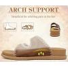 image:imageCOFACE Womens Sandals Classy Buckles Cloud Cushioned Casual Slides Size 612BeigeKhaki