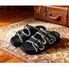 image:imageCOFACE Womens Sandals Classy Buckles Cloud Cushioned Casual Slides Size 612Black