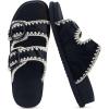 image:imageCOFACE Womens Sandals Classy Buckles Cloud Cushioned Casual Slides Size 612Black