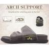 image:imageCOFACE Womens Sandals Classy Buckles Cloud Cushioned Casual Slides Size 612Brown