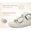 image:imageCOFACE Womens Sandals Classy Buckles Cloud Cushioned Casual Slides Size 612Cream White
