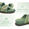 image:imageCOFACE Womens Sandals Classy Buckles Cloud Cushioned Casual Slides Size 612Green