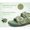 image:imageCOFACE Womens Sandals Classy Buckles Cloud Cushioned Casual Slides Size 612Green