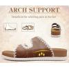 image:imageCOFACE Womens Sandals Classy Buckles Cloud Cushioned Casual Slides Size 612KhakiWhite