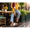 image:imageCOFACE Womens Sandals Classy Buckles Cloud Cushioned Casual Slides Size 612KhakiWhite