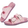 image:imageCOFACE Womens Sandals Classy Buckles Cloud Cushioned Casual Slides Size 612Pink