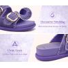 image:imageCOFACE Womens Sandals Classy Buckles Cloud Cushioned Casual Slides Size 612Purple