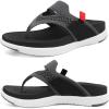 image:imageCOFACE Womens Fashion Orthotic Flip Flops Recovery Walking Lightweight Athletic Thick Yoga Mat Cushion Thong Sandals With Comfortable Plantar Fasciitis Arch SupportGrey