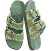 image:imageCOFACE Womens Sandals Classy Buckles Cloud Cushioned Casual Slides Size 612Green