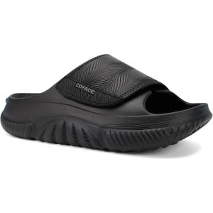 image:imageCOFACE Mens Recovery Sandals Man Orthopedic Plantar Fasciitis Walking Outdoor Slides for Men Comfort Adjustable Thick Cushioned Orthotic Size 715Black