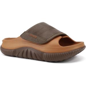 image:imageCOFACE Mens Recovery Sandals Man Orthopedic Plantar Fasciitis Walking Outdoor Slides for Men Comfort Adjustable Thick Cushioned Orthotic Size 715KhakiBrown
