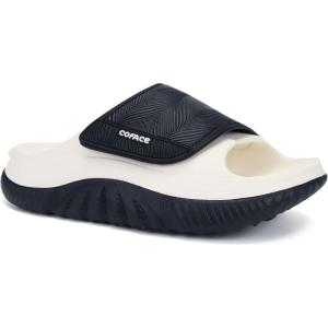 image:imageCOFACE Mens Recovery Sandals Man Orthopedic Plantar Fasciitis Walking Outdoor Slides for Men Comfort Adjustable Thick Cushioned Orthotic Size 715WhiteBlack
