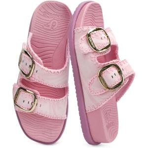 image:imageCOFACE Womens Sandals Classy Buckles Cloud Cushioned Casual Slides Size 612Pink