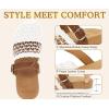 image:imageCOFACE Womens Orthotic Sandals Ladies Fashion Breathable Mesh Mules Round Toe Backless Loafers Slides Adjustable Wedge Heel Cushion Walking Sandles With Comfortable Arch SupportWhite Khaki