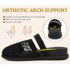 image:imageCOFACE Womens Orthotic Sandals Ladies Fashion Breathable Mesh Mules Round Toe Backless Loafers Slides Adjustable Wedge Heel Cushion Walking Sandles With Comfortable Arch SupportBlack