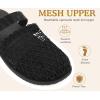 image:imageCOFACE Womens Orthotic Sandals Ladies Fashion Breathable Mesh Mules Round Toe Backless Loafers Slides Adjustable Wedge Heel Cushion Walking Sandles With Comfortable Arch SupportBlack