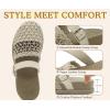 image:imageCOFACE Womens Orthotic Sandals Ladies Fashion Breathable Mesh Mules Round Toe Backless Loafers Slides Adjustable Wedge Heel Cushion Walking Sandles With Comfortable Arch SupportBeige