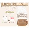 image:imageCOFACE Womens Orthotic Sandals Ladies Fashion Breathable Mesh Mules Round Toe Backless Loafers Slides Adjustable Wedge Heel Cushion Walking Sandles With Comfortable Arch SupportWhite Khaki