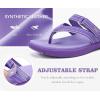 image:imageCOFACE Womens Fashion Orthopedic Flip Flops Comfortable Plantar Fasciitis Arch Support Lightweight Thick Yoga Mat Cushion Recovery Walking Thong Sandals Adjustable Summer Beach SlippersPurple