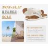 image:imageCOFACE Womens Fashion Orthopedic Flip Flops Comfortable Plantar Fasciitis Arch Support Lightweight Thick Yoga Mat Cushion Recovery Walking Thong Sandals Adjustable Summer Beach SlippersWhite Khaki