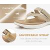 image:imageCOFACE Womens Fashion Orthopedic Flip Flops Comfortable Plantar Fasciitis Arch Support Lightweight Thick Yoga Mat Cushion Recovery Walking Thong Sandals Adjustable Summer Beach SlippersBeige