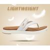 image:imageCOFACE Womens Fashion Orthopedic Flip Flops Comfortable Plantar Fasciitis Arch Support Lightweight Thick Yoga Mat Cushion Recovery Walking Thong Sandals Adjustable Summer Beach SlippersWhite Khaki