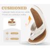 image:imageCOFACE Womens Fashion Orthopedic Flip Flops Comfortable Plantar Fasciitis Arch Support Lightweight Thick Yoga Mat Cushion Recovery Walking Thong Sandals Adjustable Summer Beach SlippersWhite Khaki