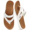 image:imageCOFACE Womens Fashion Orthopedic Flip Flops Comfortable Plantar Fasciitis Arch Support Lightweight Thick Yoga Mat Cushion Recovery Walking Thong Sandals Adjustable Summer Beach SlippersWhite Khaki