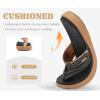 image:imageCOFACE Womens Fashion Orthopedic Flip Flops Comfortable Plantar Fasciitis Arch Support Lightweight Thick Yoga Mat Cushion Recovery Walking Thong Sandals Adjustable Summer Beach SlippersBlack Khaki