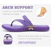 image:imageCOFACE Womens Fashion Orthopedic Flip Flops Comfortable Plantar Fasciitis Arch Support Lightweight Thick Yoga Mat Cushion Recovery Walking Thong Sandals Adjustable Summer Beach SlippersPurple