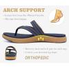 image:imageCOFACE Womens Fashion Orthopedic Flip Flops Comfortable Plantar Fasciitis Arch Support Lightweight Thick Yoga Mat Cushion Recovery Walking Thong Sandals Adjustable Summer Beach SlippersBlue Khaki