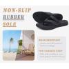 image:imageCOFACE Womens Fashion Orthopedic Flip Flops Comfortable Plantar Fasciitis Arch Support Lightweight Thick Yoga Mat Cushion Recovery Walking Thong Sandals Adjustable Summer Beach SlippersBlack