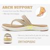 image:imageCOFACE Womens Fashion Orthopedic Flip Flops Comfortable Plantar Fasciitis Arch Support Lightweight Thick Yoga Mat Cushion Recovery Walking Thong Sandals Adjustable Summer Beach SlippersBeige
