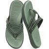 image:imageCOFACE Womens Fashion Orthopedic Flip Flops Comfortable Plantar Fasciitis Arch Support Lightweight Thick Yoga Mat Cushion Recovery Walking Thong Sandals Adjustable Summer Beach SlippersGreen