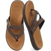 image:imageCOFACE Womens Fashion Orthopedic Flip Flops Comfortable Plantar Fasciitis Arch Support Lightweight Thick Yoga Mat Cushion Recovery Walking Thong Sandals Adjustable Summer Beach SlippersBrown